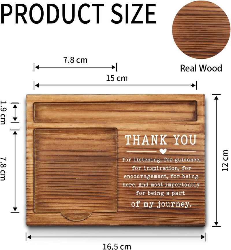 akeke Thank You Sticky Note Holder, Thank You Appreciation Quote Gifts for Leader Boss Women Best Mom Mentor Coach Manager Coworker Teacher Self-Stick Note Pad Holders GSH22 - Image 2